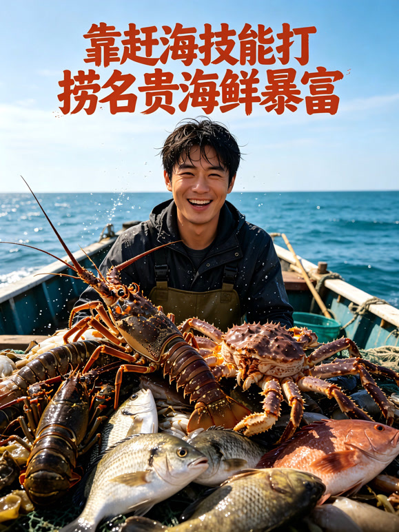 靠赶海技能打捞名贵海鲜暴富