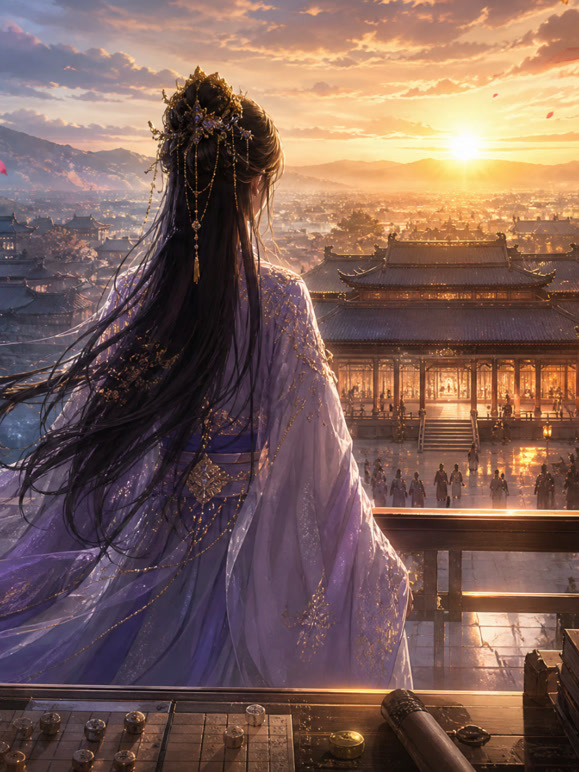 簪花少女行
