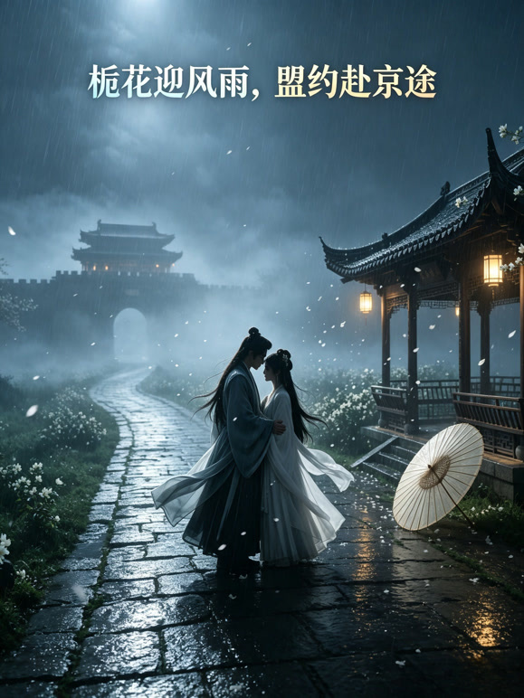 栀花迎风雨，盟约赴京途