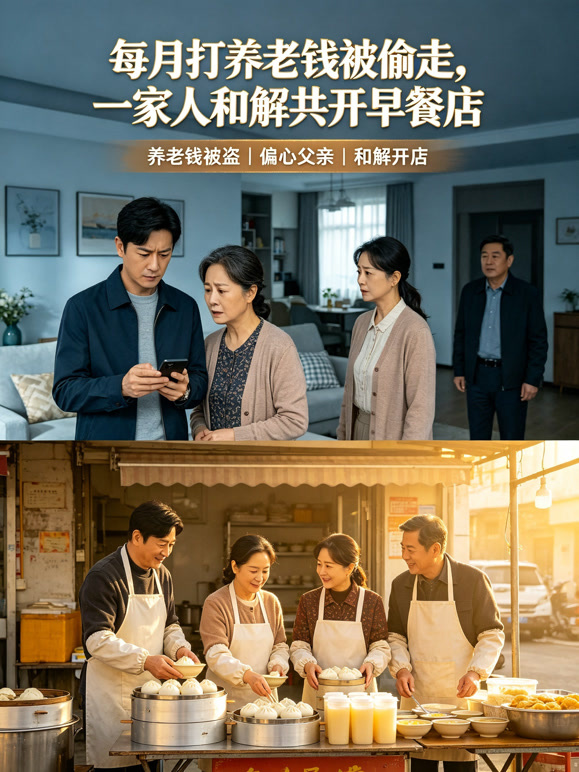每月打养老钱被偷走，一家人和解共开早餐店
