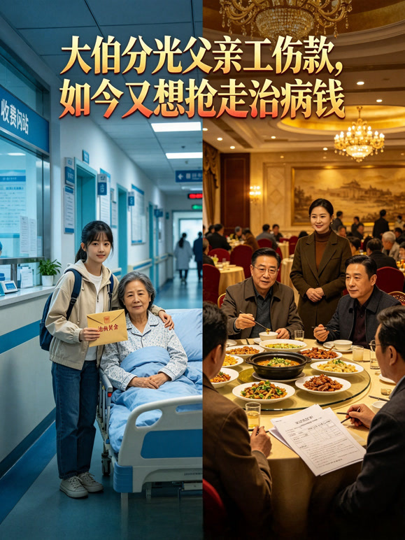 大伯分光父亲工伤款，如今又想抢走治病钱