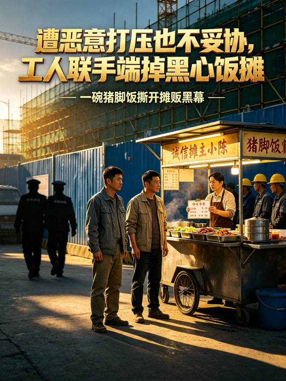 遭恶意打压也不妥协，工人联手端掉黑心饭摊