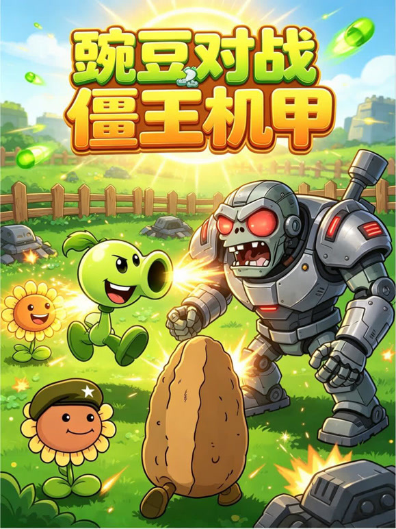 豌豆对战僵王机甲