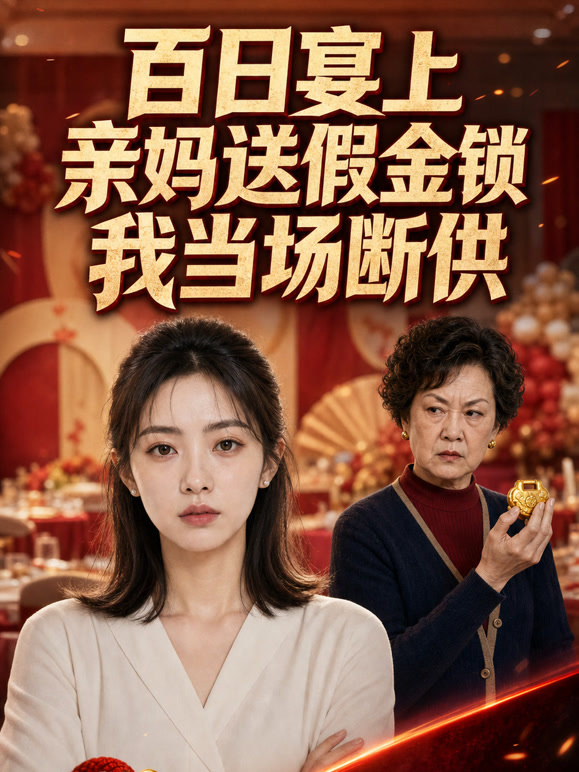 百日宴上亲妈送假金锁，我当场断供