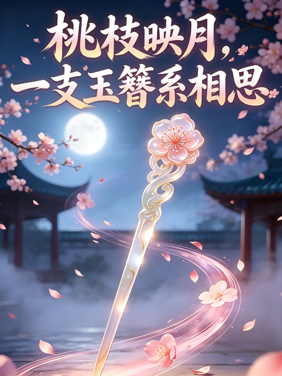 桃枝映月，一支玉簪系相思