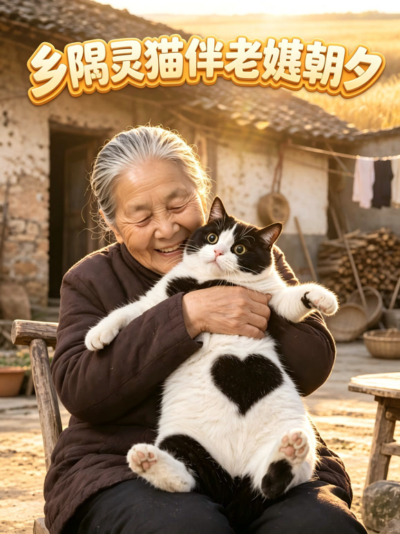 乡隅灵猫伴老媪朝夕