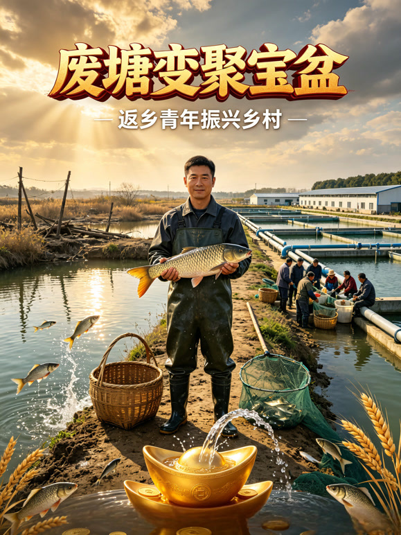 废塘变聚宝盆，返乡青年振兴乡村