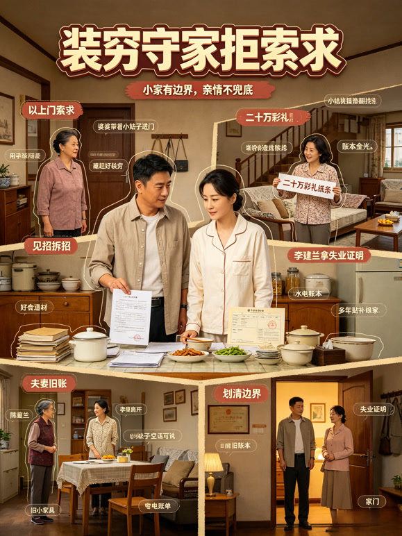 装穷守家拒索求