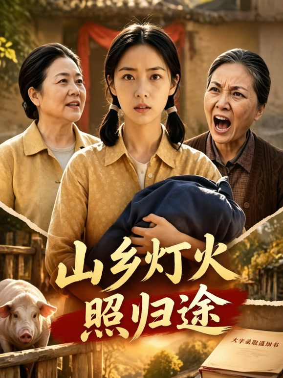 山乡灯火照归途