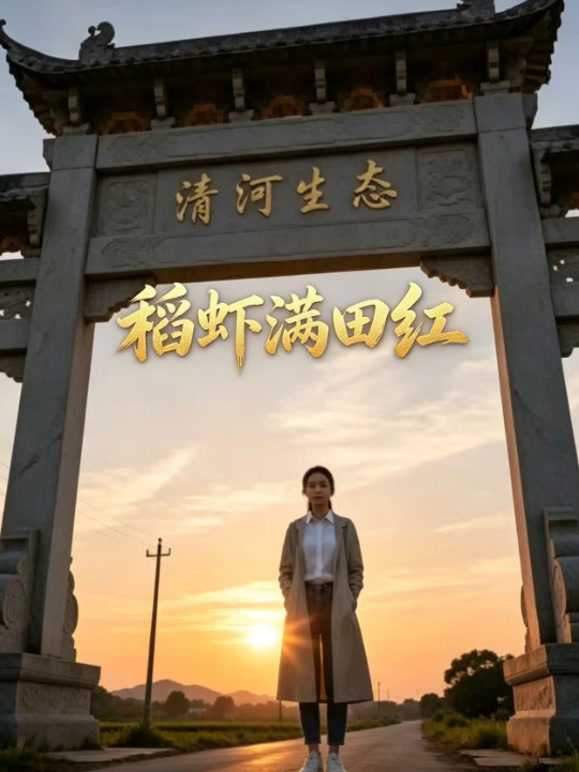 稻虾满田红