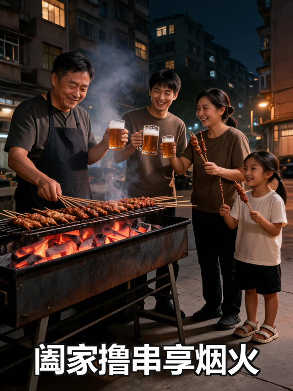 阖家撸串享烟火