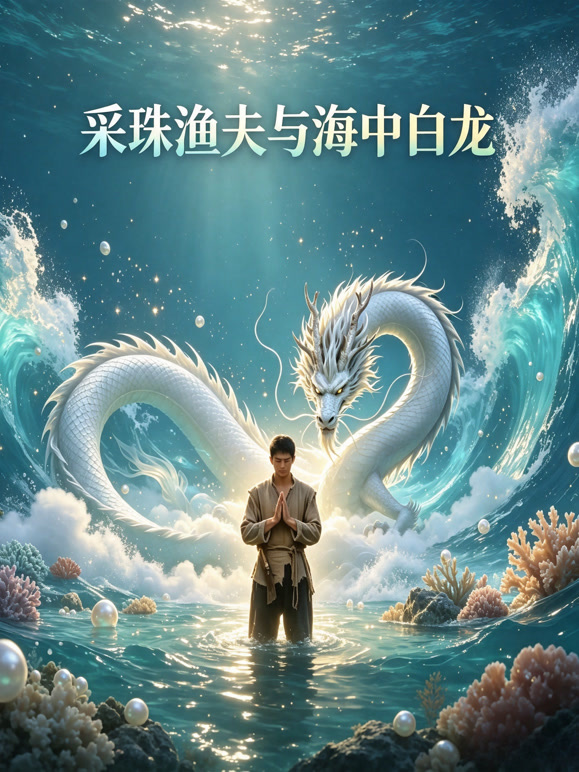 采珠渔夫与海中白龙