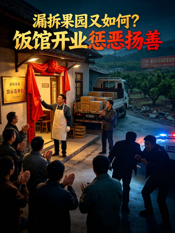 漏拆果园又如何？饭馆开业惩恶扬善