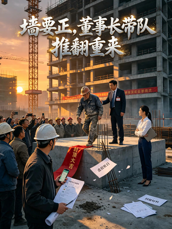 墙要正，董事长带队推翻重来