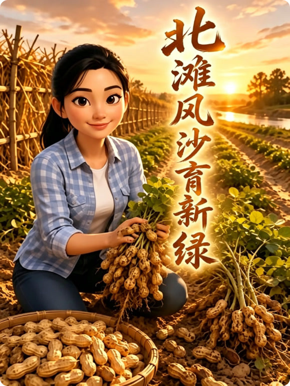 北滩风沙育新绿
