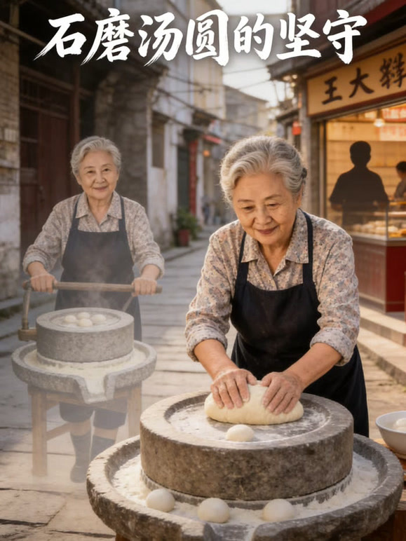 石磨汤圆的坚守