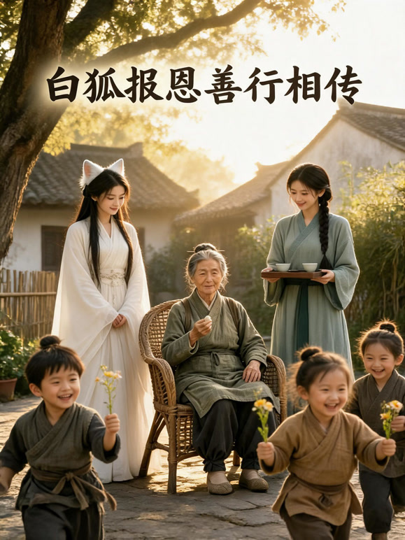 白狐报恩善行相传