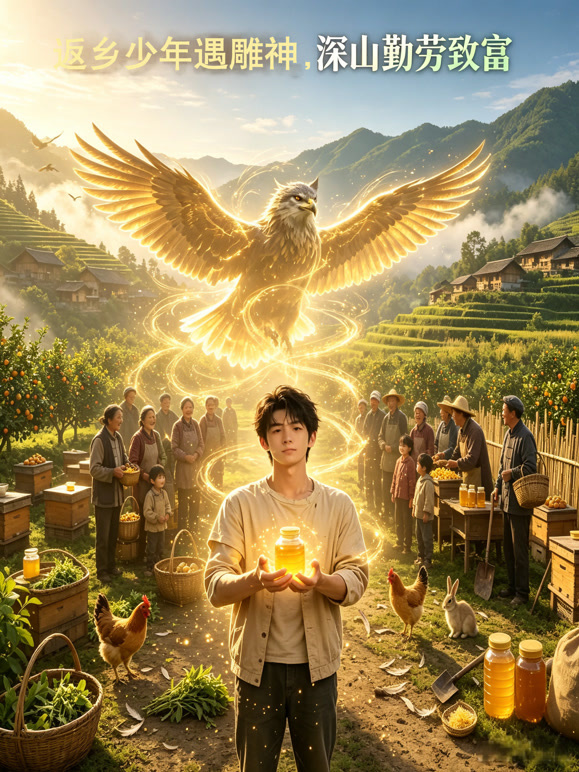 返乡少年遇雕神，深山勤劳致富