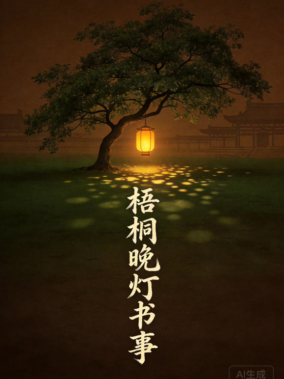 梧桐晚灯书事