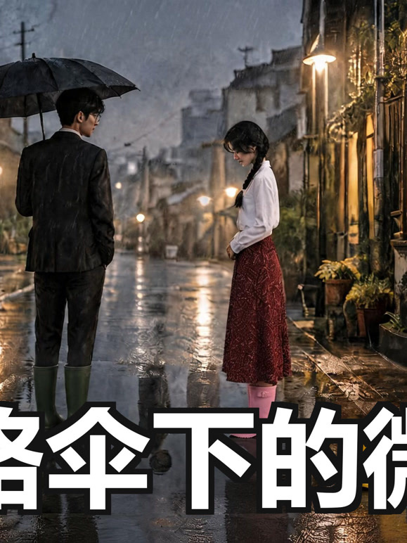 泥路伞下的微光