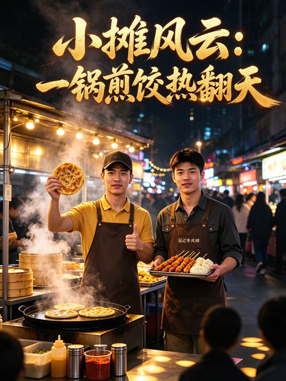 小摊风云：一锅煎饺热翻天