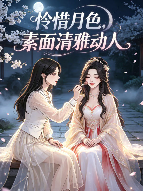 怜惜月色，素面清雅动人