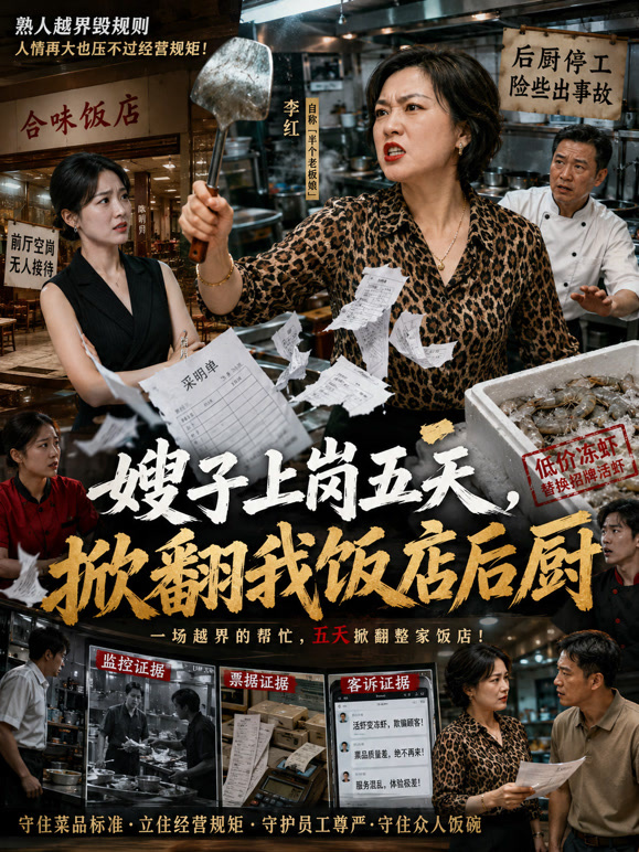 嫂子上岗五天，掀翻我饭店后厨