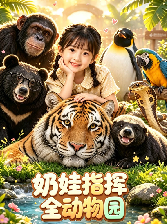 奶娃指挥全动物园