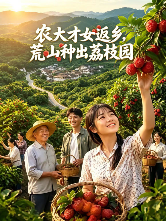 农大才女返乡，荒山种出荔枝园