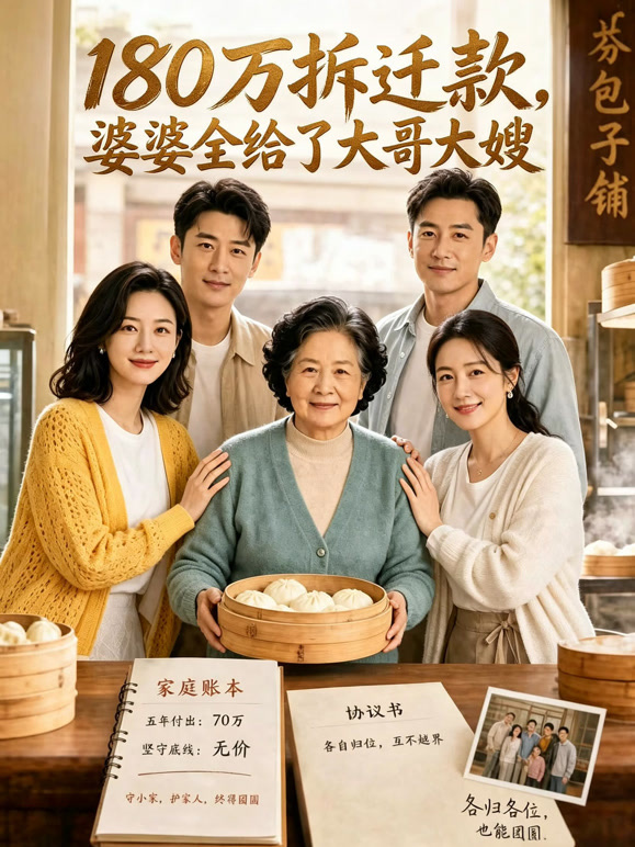 180万拆迁款，婆婆全给了大哥大嫂