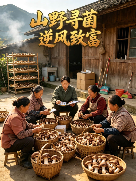 山野寻菌逆风致富