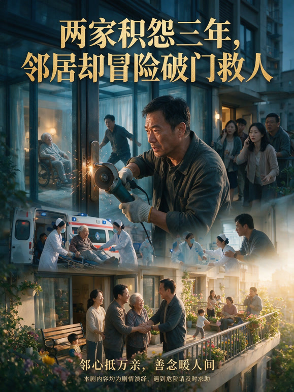 两家积怨三年，邻居却冒险破门救人