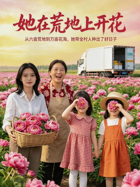她在荒地上开花