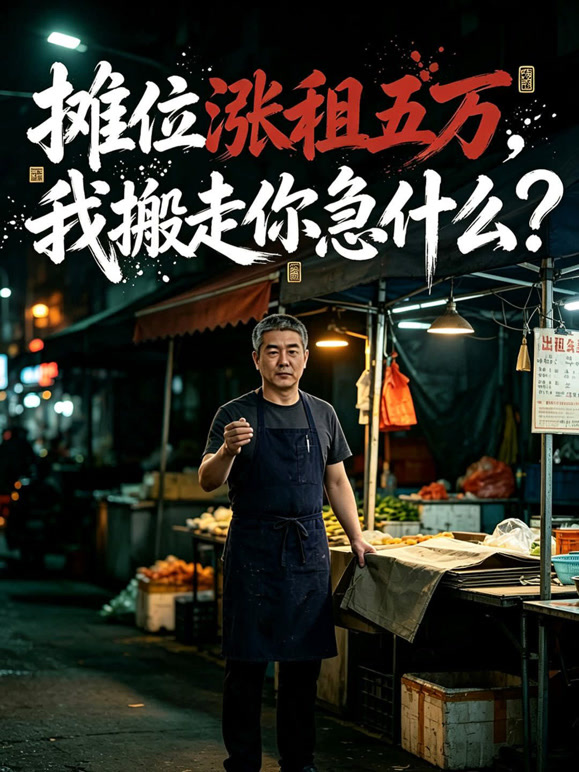 摊位涨租五万，我搬走你急什么