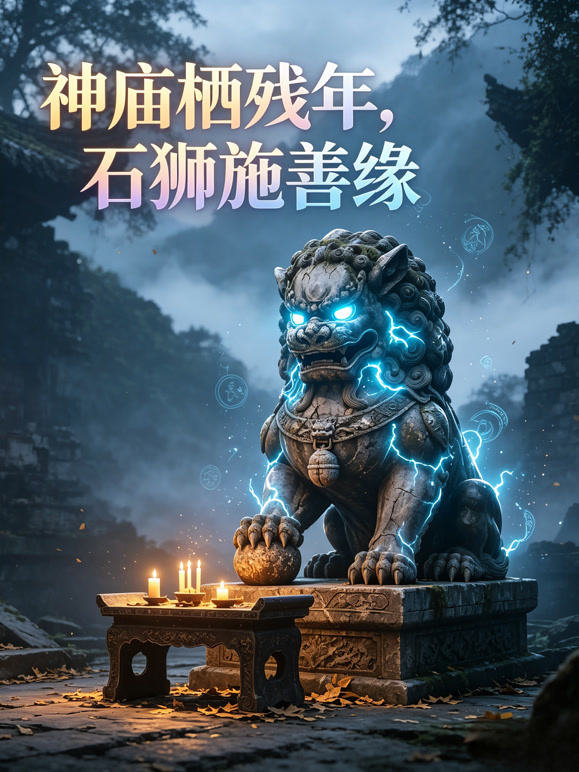 神庙栖残年，石狮施善缘