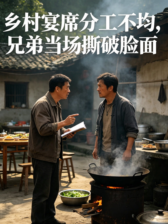 乡村宴席分工不均，兄弟当场撕破脸面