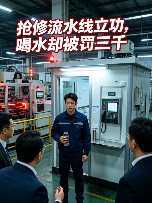 抢修流水线立功，喝水缺罚三千