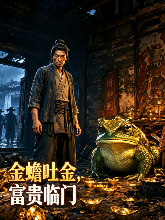 金蟾吐金，富贵临门