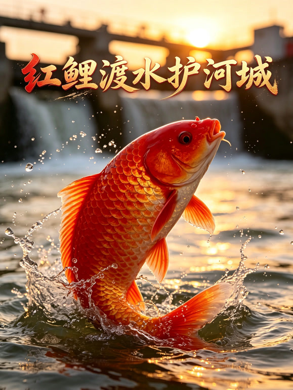 红鲤渡水护河城