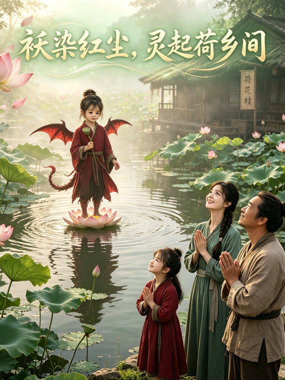 袄染红尘，灵起荷乡间