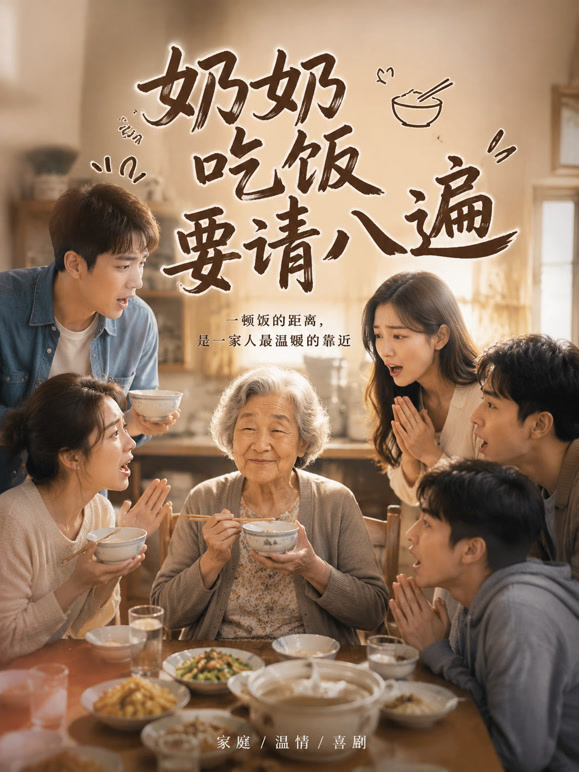奶奶吃饭要请八遍