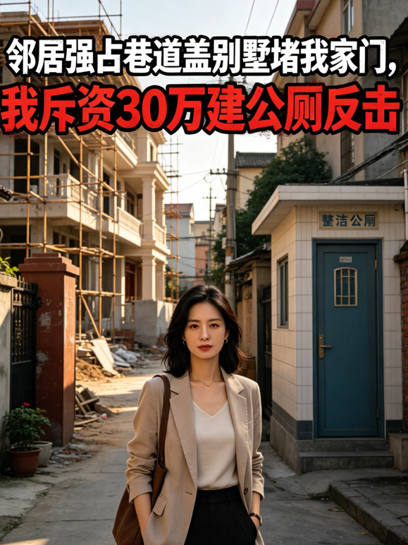 邻居强占巷道盖别墅堵我家门，我斥资30万建公厕反击