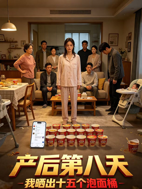 产后第八天我晒出十五个泡面桶