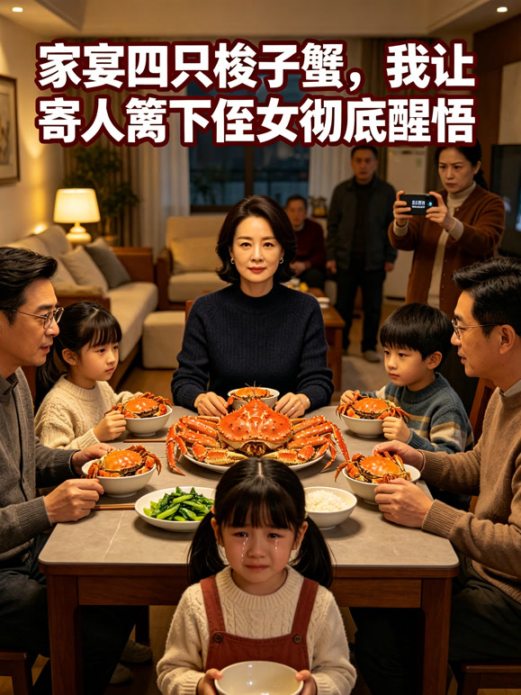 家宴四只梭子蟹，我让寄人篱下侄女彻底醒悟