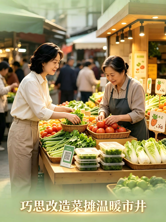 巧思改造菜摊温暖市井