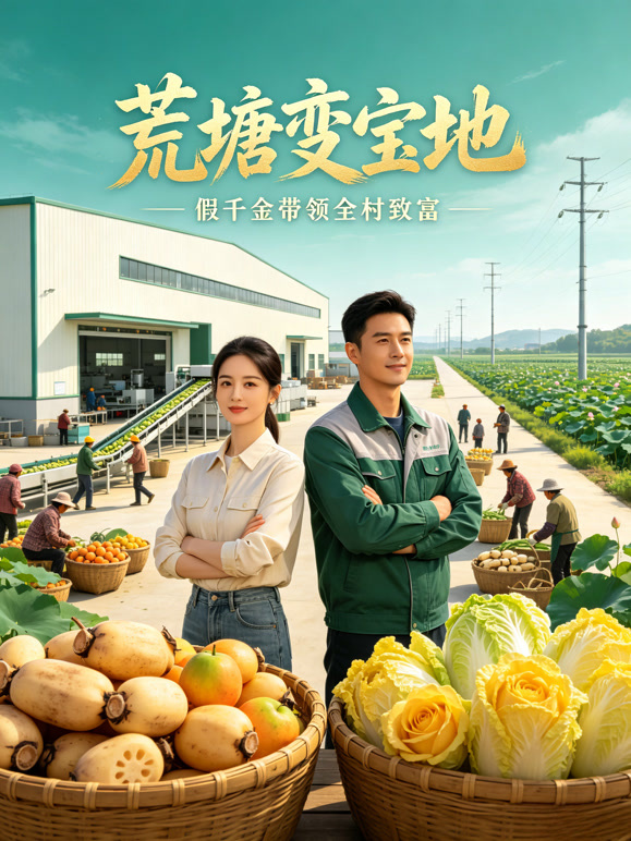 荒塘变宝地，假千金带领全村致富