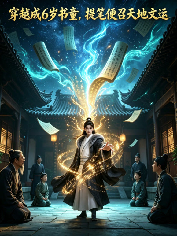 穿越成6岁书童，提笔便召天地文运