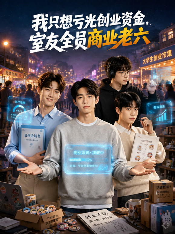 我只想亏光创业资金，室友全员商业老六