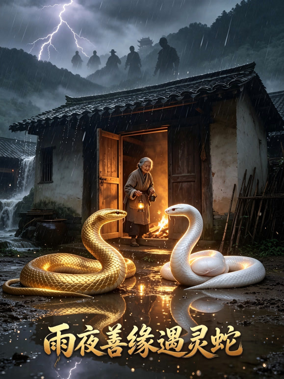 雨夜善缘遇灵蛇