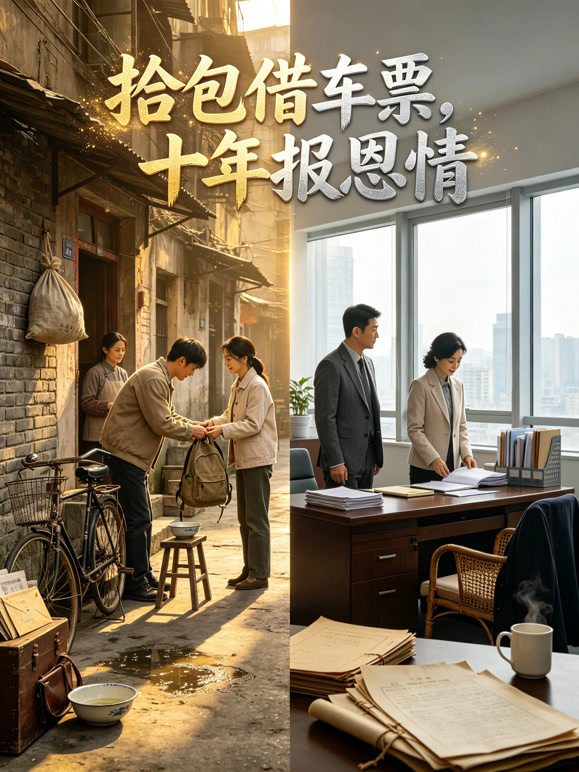 拾包借车票，十年报恩情